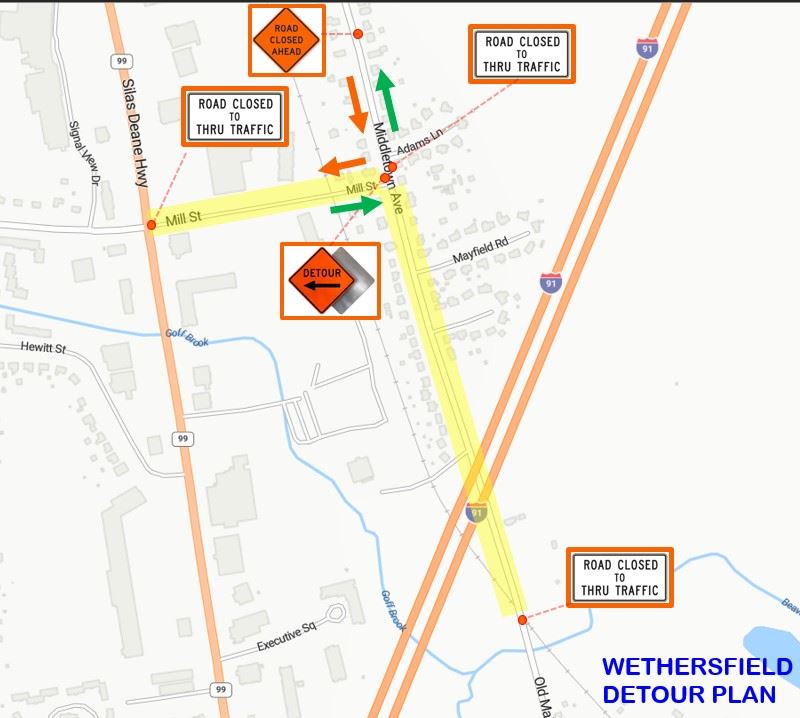 Wethersfield Paving Map